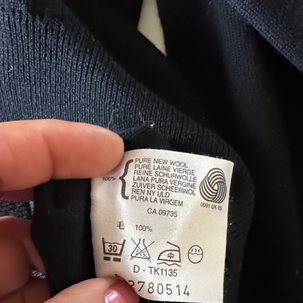 Burberry Black Crewneck Polo Sweater - Picture 3 of 6